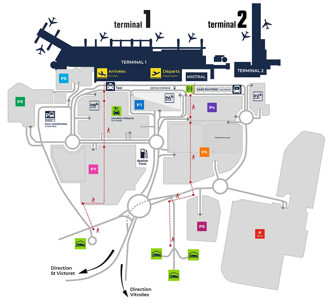 Parkings - aéroport Marseille