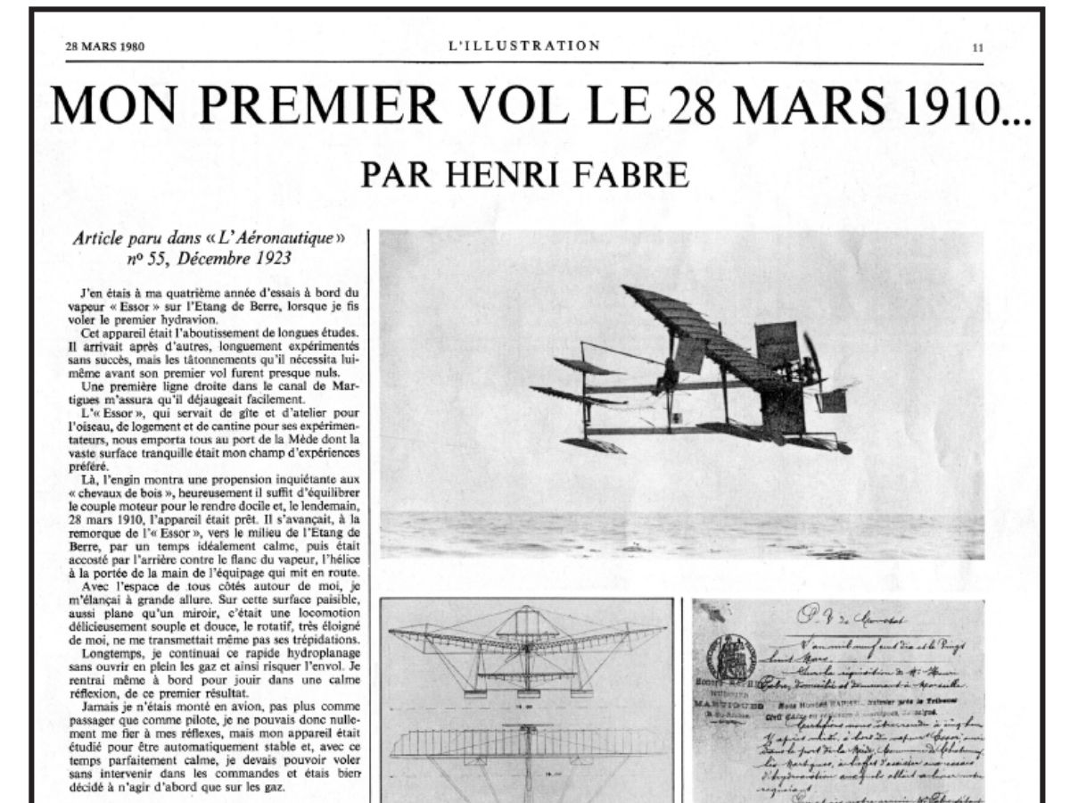 28 mars 1910 - Henri Fabre 28 mars 1910 - Henri Fabre