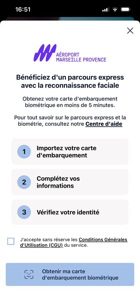 Parcours biométrique
