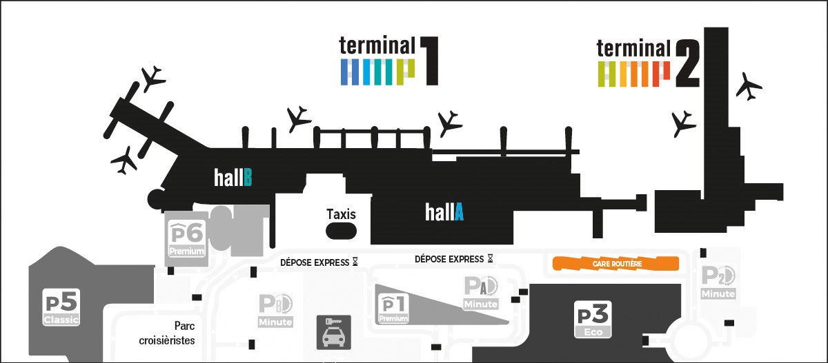 Plan gare routière Localisation gare trains
